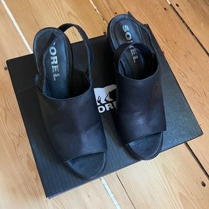 Sorel Black Sandals